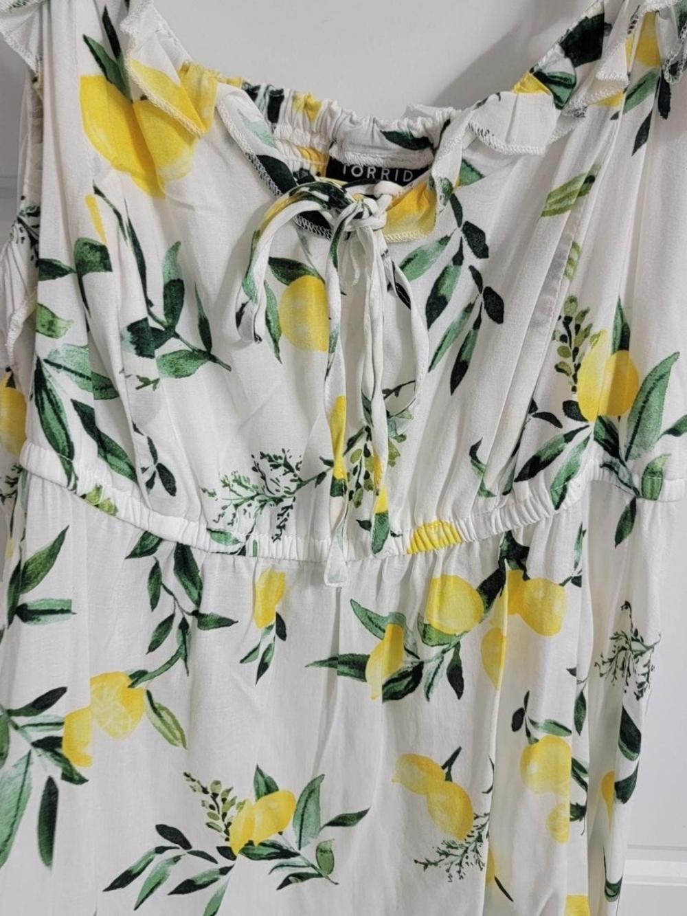 Torrid Lemon-Print Peasant Cami